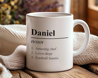 Personalised Name Definition Mug - Personal Mug - Noun Mug - Personalised Gifts for Him - Gifts for Her - Coffee Mug - Customised Mug