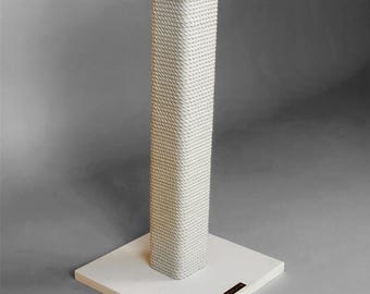 Cat Scratching Post - Stylish Tower on Quartz Stone Base, Minimalist Cat Furniture, Interactive Cat Toy, Gift for Cat Lovers