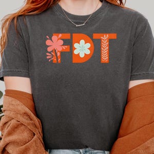 Comfort Colors® Subtle Anti Trump Protest Shirt,Anti Trump Gift Subtle F*ck Trump Flower Shirt Democrat Feminist Shirt Political Protest Tee