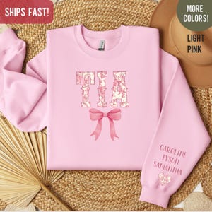 Custom Tia Aunt Floral Sweatshirt, Personalized Tia Sweatshirt, Gift from Niece Nephew, Floral Mother&#39;s Day Gift for Tia Aunt, Mother&#39;s Day