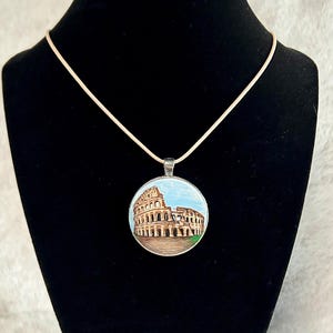 Hand-painted Colosseum Pendant