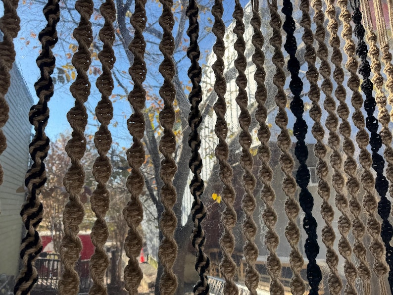 Macrame room divider wall hanging curtain