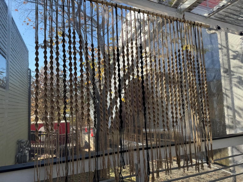 Macrame room divider wall hanging curtain
