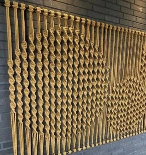 Macrame Room Divider Curtain Wall Hanging