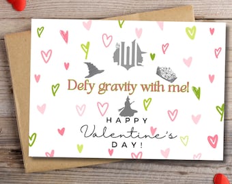 Wicked afdrukbare valentijnskaarten filmpersonageontwerp bewerkbaar