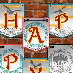 Hiccup & Toothless Birthday Banner: How to Train Your Dragon Party (Digital Download)