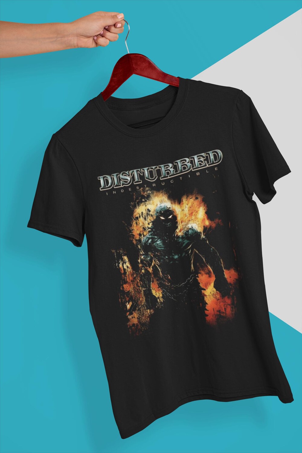 Vintage Disturbed Indestructible T-Shirt | 2008 Album Cover Tee | Heavy Metal Band Merch For Nu-Metal Fans, Rock Lovers & Concert Outfits