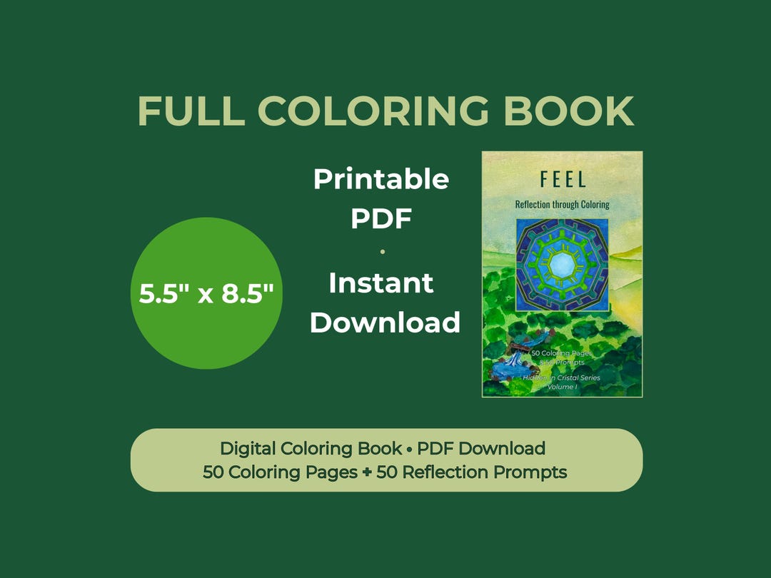 FEEL: Reflection Through Coloring | Printable Coloring Book 5.5