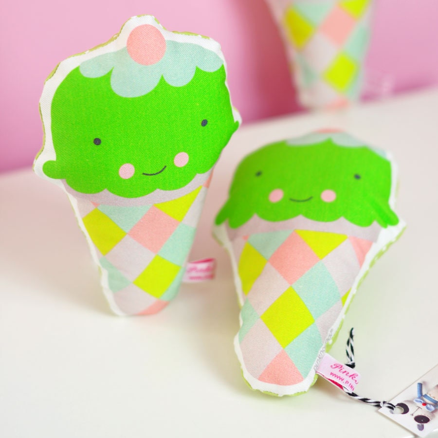 Baby Rattle Ice Cream for Nursery Room Play Ice Cream Soft Etsy