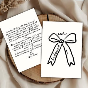 Modelo de cartão de proposta de madrinha, cartão de madrinha desenhado à mão para impressão, você será minha madrinha personalizada, papelaria para casamento