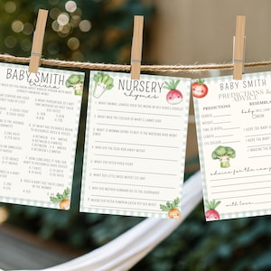 Locally Grown Baby Shower Game Bundle, Farmers Market, Baby Shower Games, Baby Shower Bundle, Homegrown Baby, Printable Sprout Baby Shower