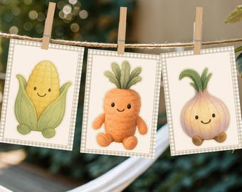 Watercolor Vegetable Baby Shower Banner, Locally Grown Theme (Digital Download)