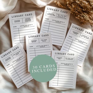 Library Card Bridal Shower Advice Cards, Storybook Game, Wisdom for Bride (Digital Download)