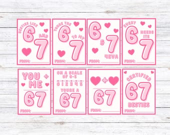 Slang Valentine Cards For Kids, Funny Classroom Valentines (Digital Download)