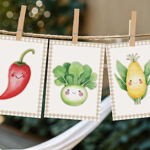 Ein kleiner Sprout niedliches Gemüsebanner, Bauernmarkt-Babyparty, ein kleiner Sprout ist auf dem Weg, Bauernmarkt-Babyschild, lokal gewachsen