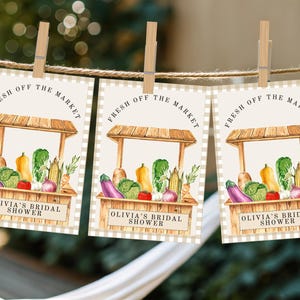 Farmers Markt Banner zum ausdrucken, sie ist frisch vom Markt, Brautdusche, sofortiger download, 13x18, Markt Brautdusche, Vorlage