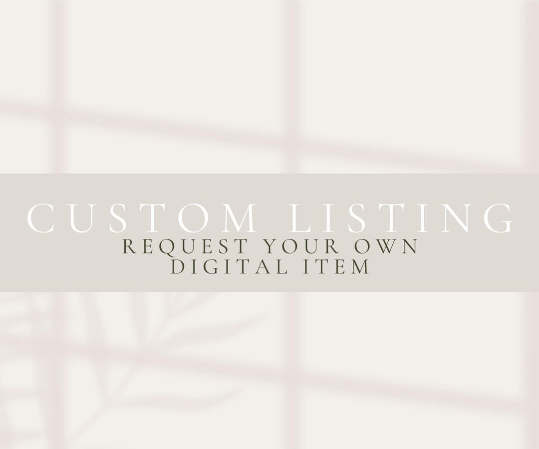 Custom Digital Design Request: Message Seller First - Etsy