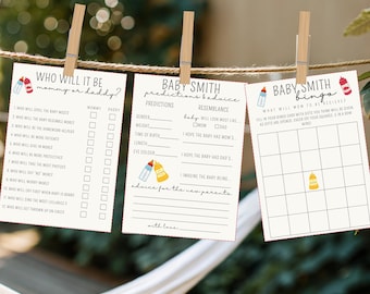 BBQ Baby Shower Game Bundle, Editable Baby-Q (Digital Download)