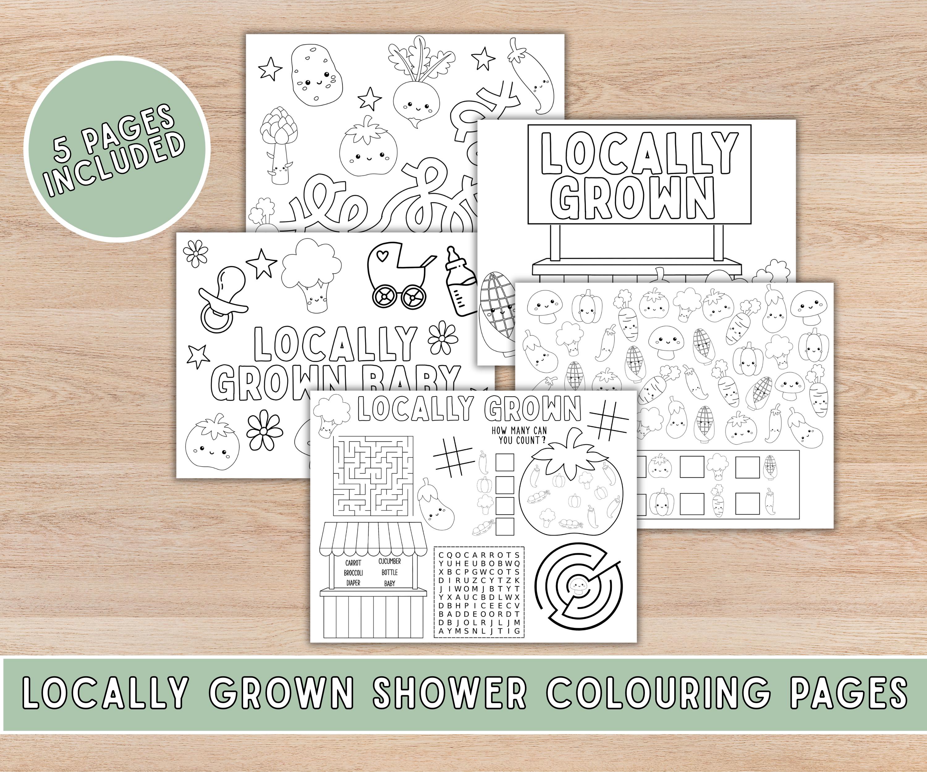 35 Fun Vegetable Crafts for Kids: Perfect for Any Age! 25 Farm Fresh Baby Shower Coloring Page, Vegetable Theme (Instant Download)