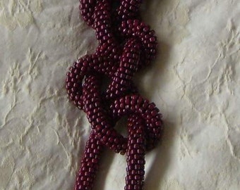 Lariat 150 cm long glass seed bead rope. Pick your own color