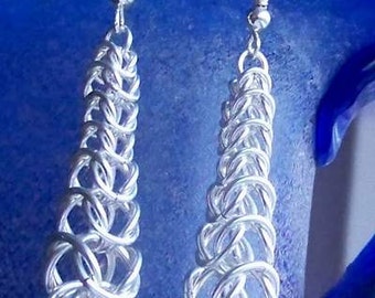 Chainmaille earrings. Sterling silver/ Silver plated / gold plated/ copper
