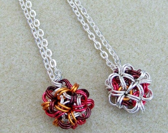 Ball chainmaille pendant. Choose your color