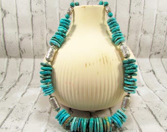 Collar de turquesa y plata