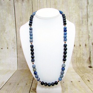 Blue Aventurine and Dumortierite Necklace