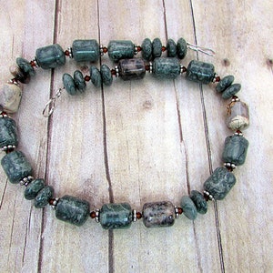 Black and Brown Marbled Agate Necklace