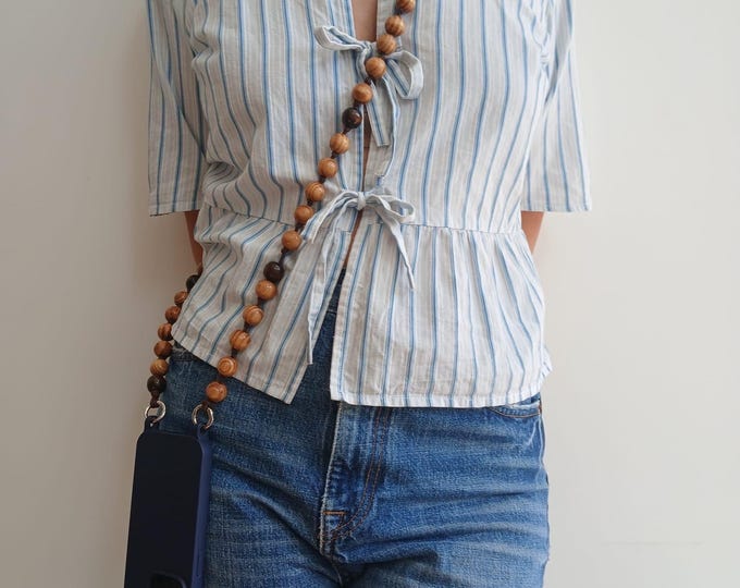 Wooden Beaded Phone Strap | Beaded Phone Lanyard | Crossbody Phone Strap | Handmade | Lanyard Phone Strap |  Hello Beads - Hello Willow