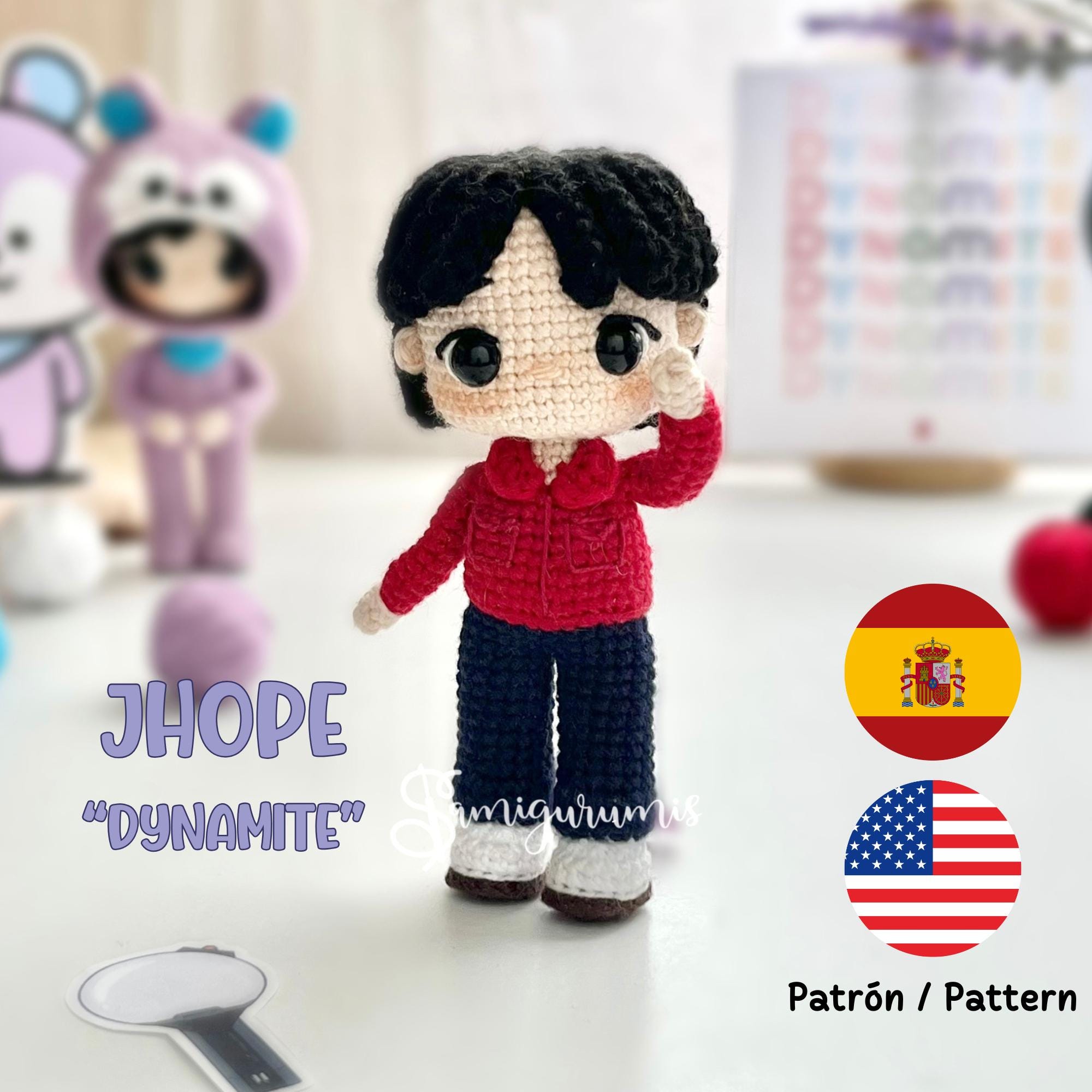 Jhope Crochet Pattern, Amigurumi, Dynamite Outfit, Kpop, Bts PDF