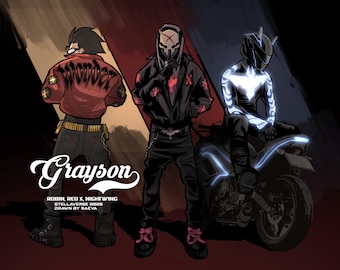GRAYSON | Red X-Robin-Nightwing | 3 pose Matte Poster