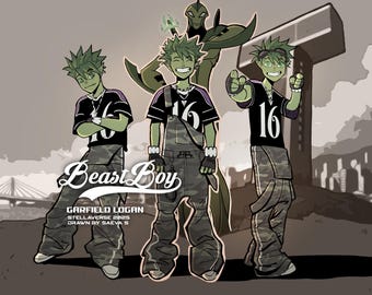 BEAST BOY | Three Pose Matte Titans Poster