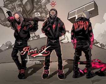 RED X | 3 Pose Matte Poster