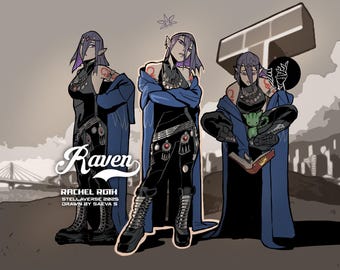 RAVEN | Three pose Matte Titans Poster
