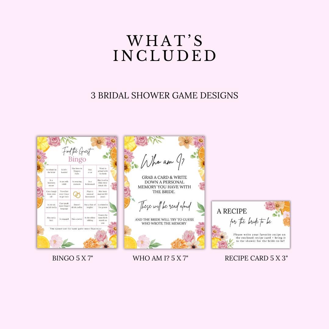Bridal Shower Brunch Game Templates, Printable Bridal Shower Games ...
