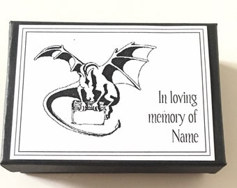 Doordachte rouwgeschenken, 25 Dragon Ex Libris-stickers, herdenkingsgeschenken