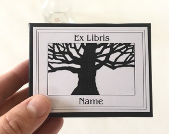 Ex Libris pegatina antiguo árbol Exlibris, 50 planchas de libros personalizadas, regalos de libro