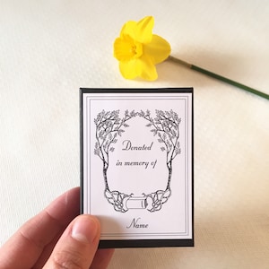 Thoughtful Remembrance Gifts Book Oak 25 Custom Ex Libris Stickers, Bereavement Gifts