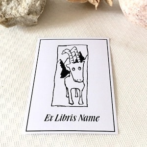 Childrens Bookplates Little Ibex, 25 Custom Ex Libris, Bookish Gifts, First Communion Gift Boy