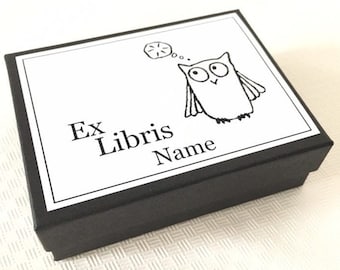 Kinderen aangepaste Bookplates, steenuil ex libris sticker set van 50, literaire geschenken