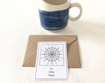 Sailing Gift, 15 pieces Ex Libris Compass Rose, Literary Gifts, Bookworm Gifts