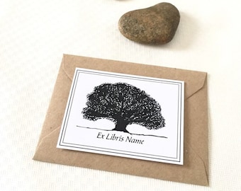 Wunderschönes Buchen Baum Ex Libris, Geschenk für Naturliebhaber, Buchliebhaber Geschenk