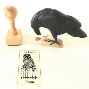 Ex Libris sello Little Owl, sello de biblioteca personalizada