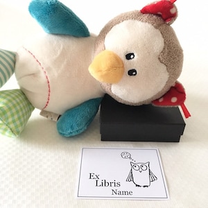 Personalized Owl Bookplate Stickers: Literary Gift, Ex Libris