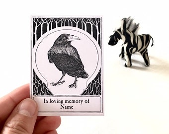 Raven Ex Libris, 50 Personalized Custom Bookplates Literary Gifts Exlibris, Beautiful Gifts for Writers