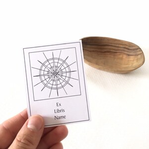 Compass Rose Bookplates: Custom Ex Libris Stickers, Wanderlust Gift (Set of 50)