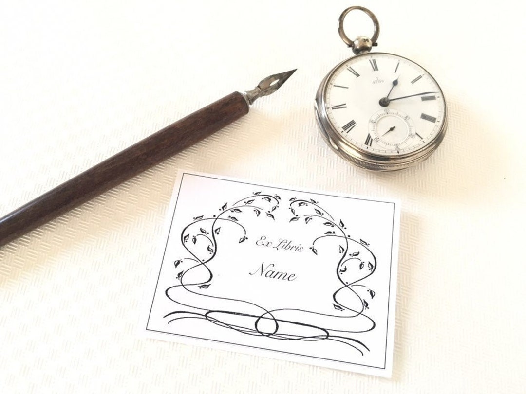 Exlibris Elegant Art Nouveau Frame, Set of 15 Ex Libris, Godparent Gift ...