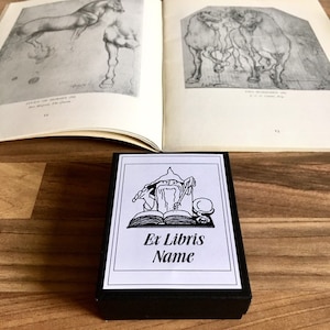 Ex Libris White Wizard, 50 Magical Custom Bookplates, Gifts for Readers