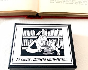 Ex Libris Library Dogs 15 Custom Bookplates, Regalando Bibliotecario